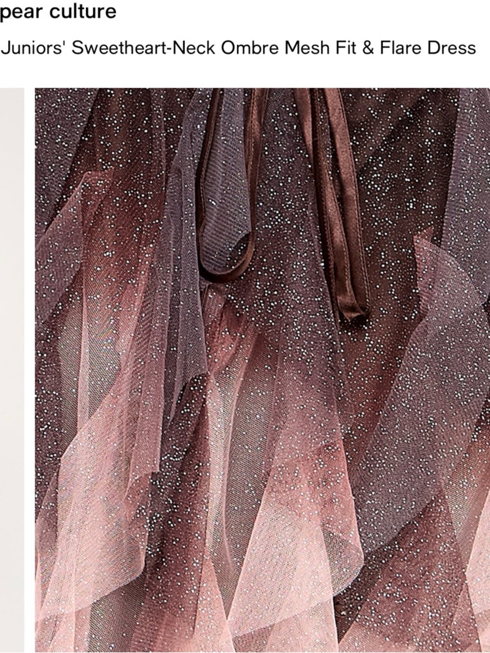 Pear Culture Pink & Black Ombre Mesh Fit-and-Flare Mini Dress - Picture 5 of 6